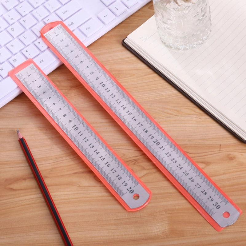 Product image KAHASIL - Penggaris Garisan Ruler Besi Stainless Steel Anti Karat Tebal 15cm 20cm 30cm 15 CM all variant